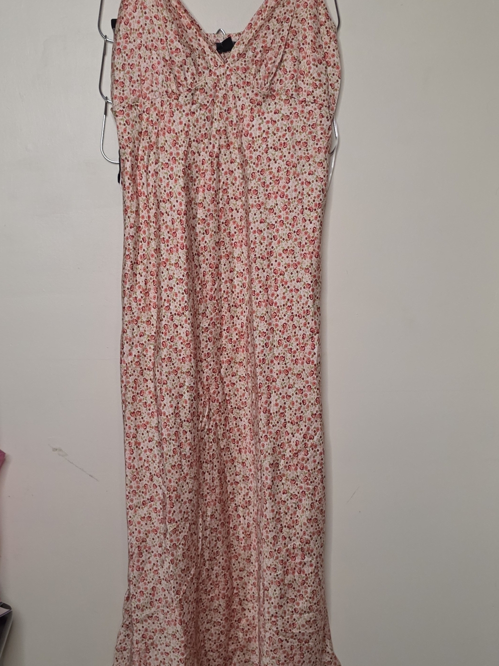 Oak & Trellis Floral Slip Dress in Coral, Pink, and Cream